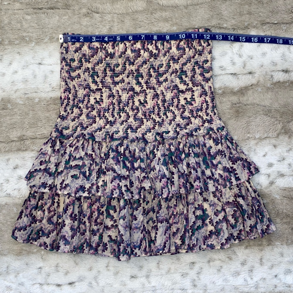 MARANT ÉTOILE Abstract-Print Ruffled Miniskirt Size EU 36 - Picture 11 of 14